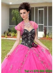 Best Selling Appliques and Sequins Bolero Quinceanera Jackets in Pink