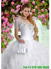 Brand New White Special Occasion Quinceanera Jacket with Beading