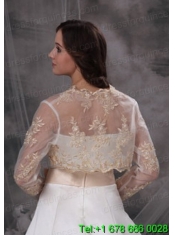 Champane Long Sleeves Jacket With Embroidery
