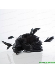 Cheap Black Feather Organza Wedding Hair Ornament