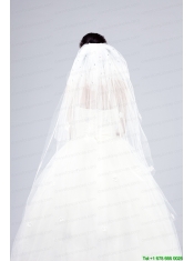Cheap Four-Tier Cut Edge Drop Veil Wedding Veils