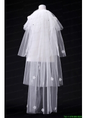 Cheap Four-Tier Cut Edge Drop Veil Wedding Veils