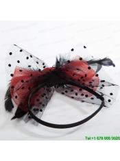 Cheap Tulle Black Feather Flower Hairpin for Wedding