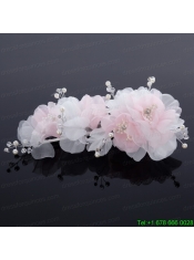 Cute Tulle Wedding Hair Flower with Imitation Pearls