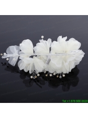 Cute Tulle Wedding Hair Flower with Imitation Pearls