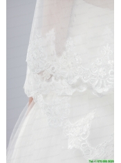 Eelgant One-Tier Angle Cut Bridal Veils with Lace Edge