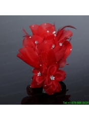 Elegant Apple Green Feather and Tulle Imitation Pearls Fascinators