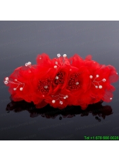 Elegant Imitation Pearls Pink Hair Ornament for Wedding