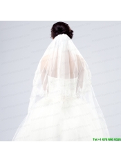 Elegant One-Tier Lace Edge Elbow Veils for Wedding Party