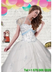 Elegant Tulle White Short Quinceanera Jacket with Beading and Appliques