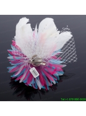 Elegant White Taffeta/Tulle Wedding Fascinators Hair Flower