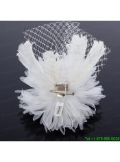 Elegant White Taffeta/Tulle Wedding Fascinators Hair Flower