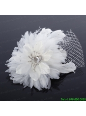 Elegant White Taffeta/Tulle Wedding Fascinators Hair Flower