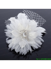 Elegant White Taffeta/Tulle Wedding Fascinators Hair Flower