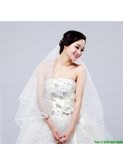 Fairy Two-Tier with Lace Angle Cut Edg Wedding Veils