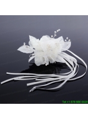 Fashionable Pearl White and Blue Fascinators Hair Combs