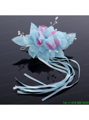 Fashionable Pearl White and Blue Fascinators Hair Combs