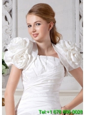 Gorgeous Hand Made Flowers Jacket in White