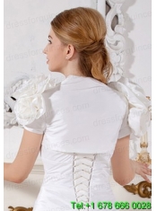 Gorgeous Hand Made Flowers Jacket in White