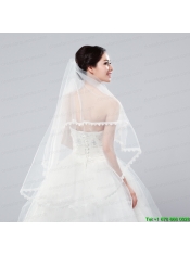 Graceful One-Tier Lace Edge Elbow Veils for Wedding Party