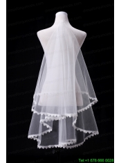 Graceful One-Tier Lace Edge Elbow Veils for Wedding Party