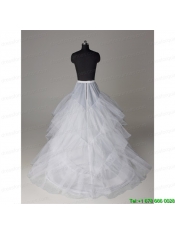 Hot Selling Organza A Line Sweep Train White Petticoat