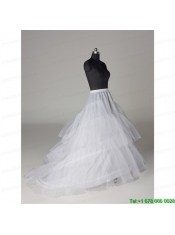 Hot Selling Organza A Line Sweep Train White Petticoat