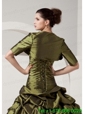 Inexpensive Olive Green Quinceanera Jacket with Short Sleeves