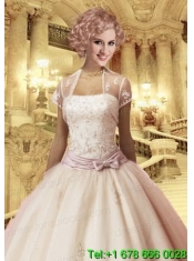 Lovely Tulle Ivory Special Occasion Prom with Appliques Quinceanera Jacket