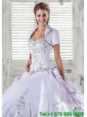 Luxurious Taffeta Quinceanera Jacket  Wedding in White