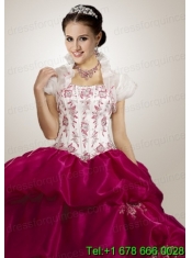 Modern Appliques White Quinceanera Jacket with Open Front