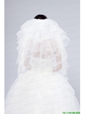 Multi-Tier Pencil Edge Elbow Bridal Veils Whites Bridal Veils