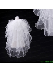 Multi-Tier Pencil Edge Elbow Bridal Veils Whites Bridal Veils