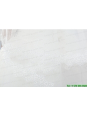 One-Tier Angle Cut Wedding Veils with Lace Appliques Edge