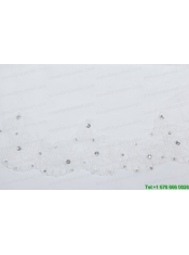 One-Tier Cut Edge White Classic Chapel Bridal Veils