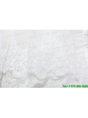 One-Tier Drop Veil Bridal Veils with Lace Appliques Edge