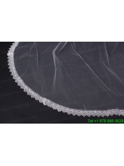 One-Tier Drop Veil  Scalloped Edge Angle Cut Wedding Veils