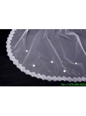 One-Tier Oval Lace Edge Bridal Veils for Wedding Party
