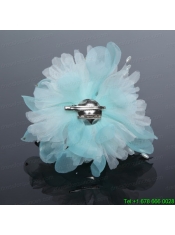 Pure Tulle Lilac Beautiful Imitation Pearls Hair Flower with Rhinestone