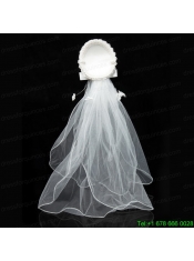 Simple Organza White Fascinators for Wedding