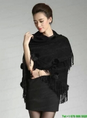 The Brand New Style Black Knitted Fabric 2015 Wraps