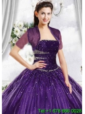 Top Selling High Quality Instock Purple Tulle Quinceanera Jacket