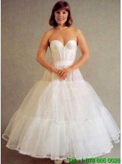 Trendy Organza Ball Gown Ankle-length White Petticoat