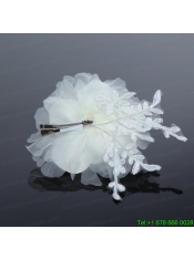 Tulle and Lace Wedding Fascinators with Imitation Pearls