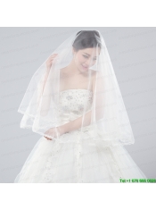 Two-Tier Tulle Bridal Veils with Ribbon Edge