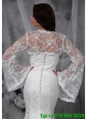 Unique Long Sleeves White Jacket With Lace