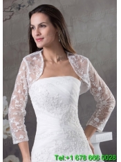White Long Sleeves  Jacket With Lace
