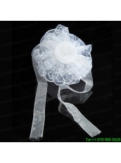 White Sash Organza Wedding Fascinators for Summer