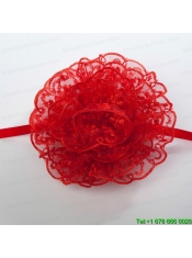 White Sash Organza Wedding Fascinators for Summer