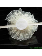 White Sash Organza Wedding Fascinators for Summer